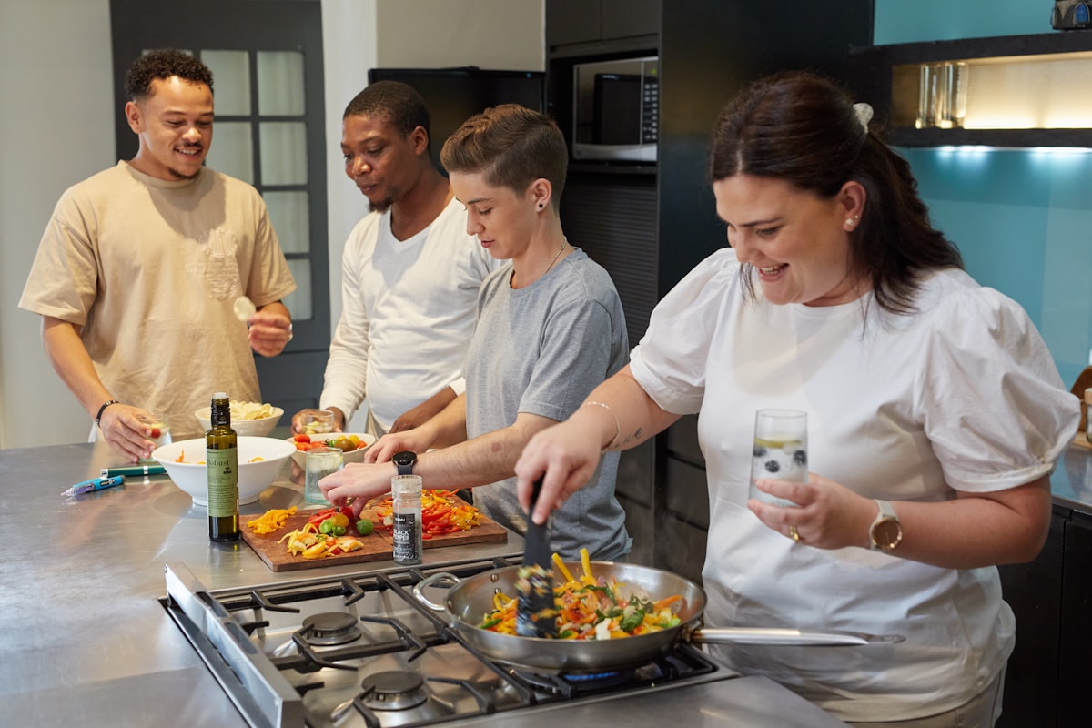 Fresh vegetables and heart-healthy ingredients